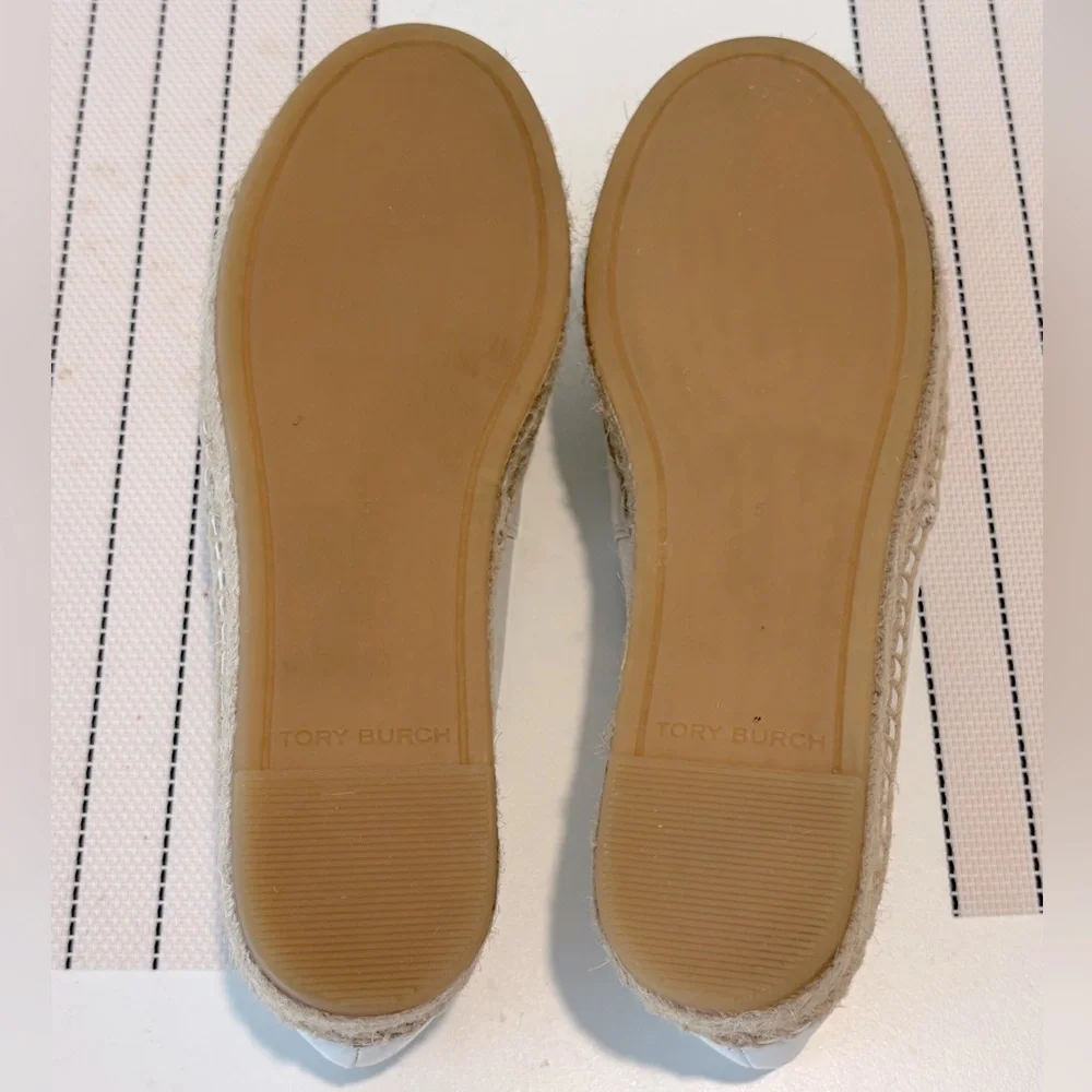 Tory Burch INES PLATFORM ESPADRILLE - Gardenia - Size 5